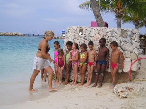 Warming up voor het zwemmen