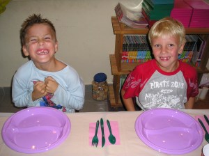 Kerstdiner, Steven en Jannick