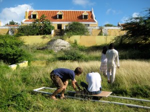 Robert rijdt de dolly