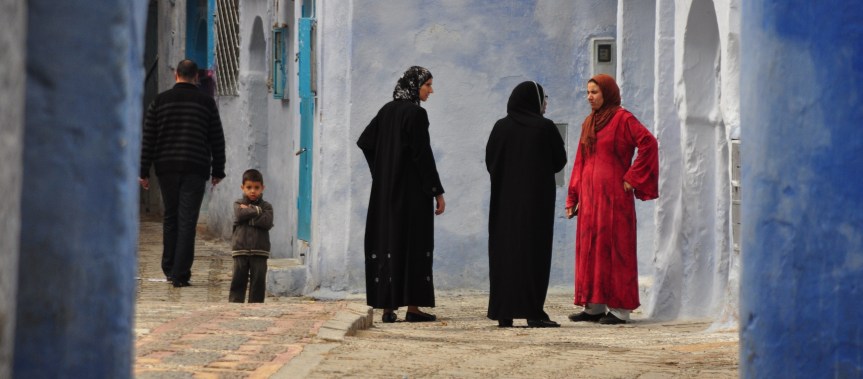 Inwoners maken een praatje