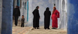 Inwoners maken een praatje