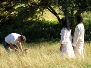 De opname in het veld voor het landhuis