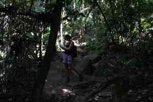 Jungletrekking 1,7 km omhoog