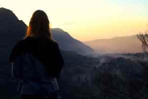 Penanjakan viewpoint, uitzicht op Cemoro Lawang