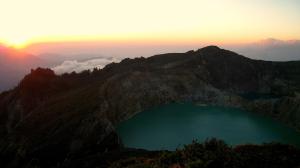 Twee meren bij Kelimutu vulkaan