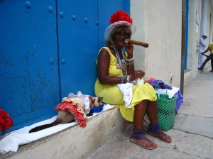 Vrouw in Havana vieja