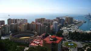 Málaga, uitzicht vanaf het Gibralfaro