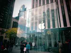 Apple glass cube